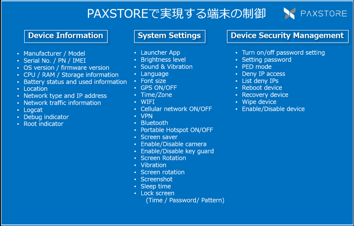 PAX PAYサービス A920 TMN リンク PAX Japan リモート